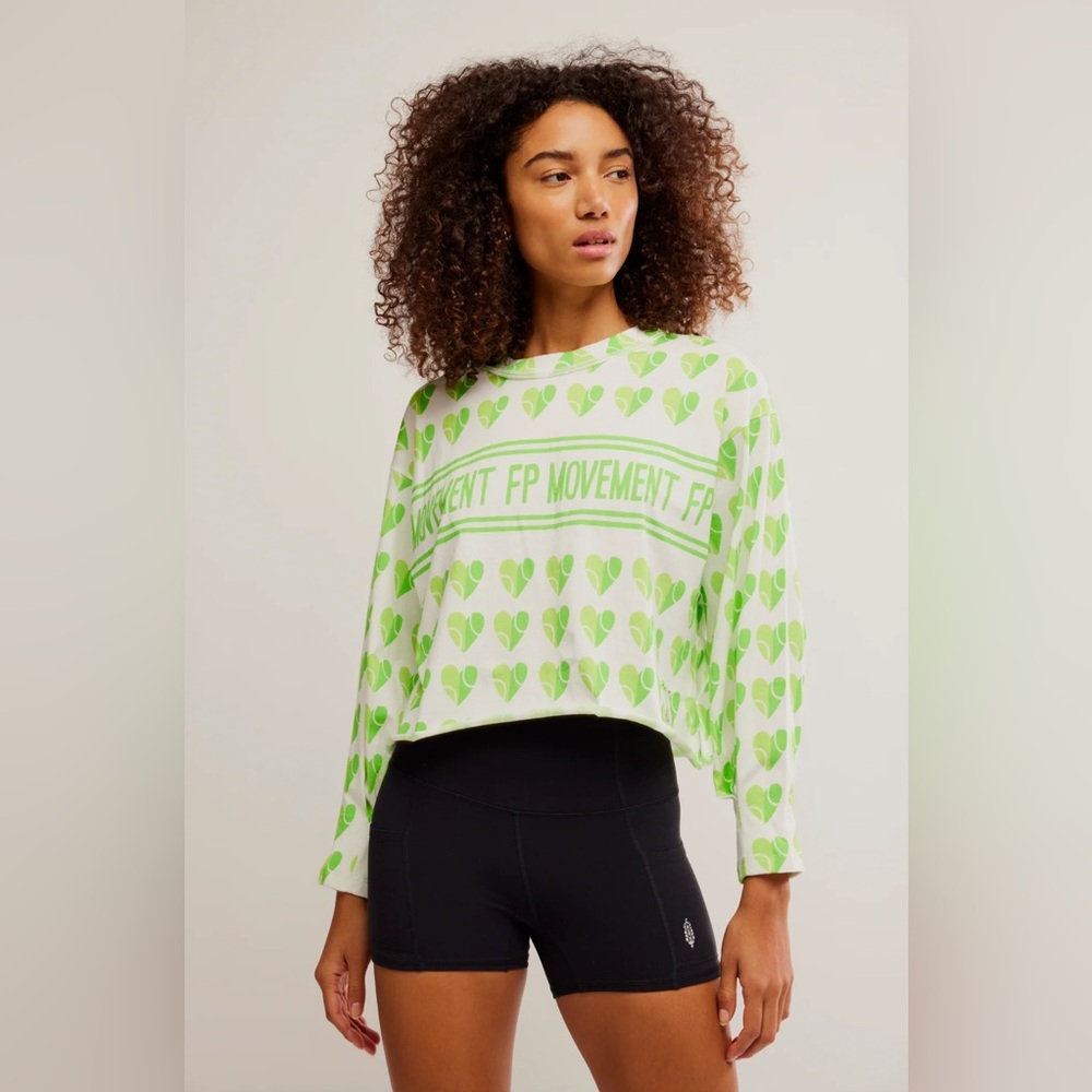 Free People Inspire Layer Logo Tee in Tennis Court - Picture 8 of 8